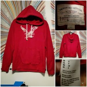 American Eagle Unises Small Red Hoody Sweatshirt